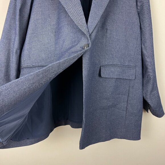 Universal Standard Blazer Jacket Womens 3XL 34 36 Percy Denim Look Stretch New - Picture 7 of 16